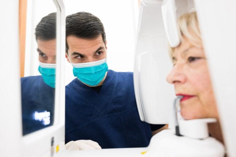 Posizionamento del paziente per l’esecuzione della Tac Come Beam